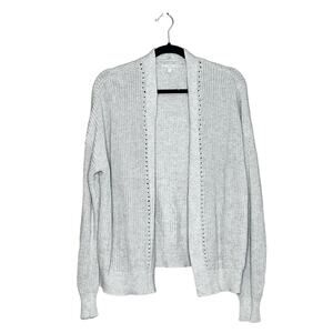 NWT Abound Light Gray Knit Open Cardigan Size Small